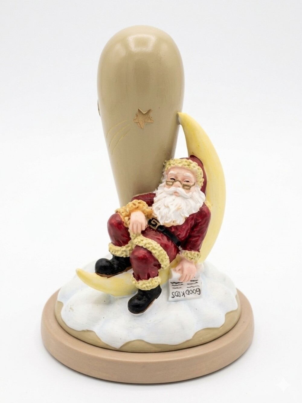 Vtg Brown Bag Cookie Art "Santa Moon #55" Cookie Press